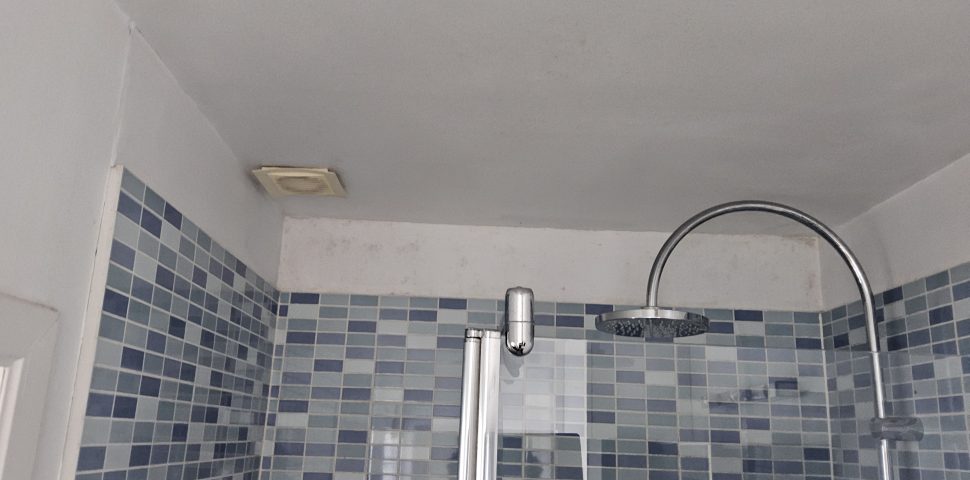 Zichtbaar vochtprobleem in de badkamer