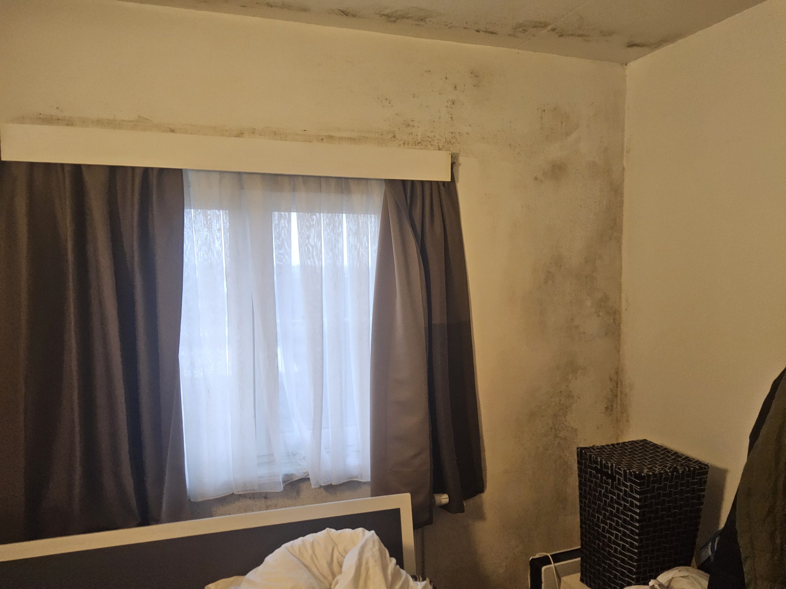 Schimmel in huis op de muur
